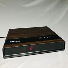 Caja convertidora de cable vintage Tatung 1986 canal de televisión CATV TC-60DR grano de madera segunda mano  Embacar hacia Argentina