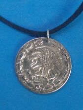 1958  MEXICO SILVER UN PESO  NECKLACE for sale  Shipping to South Africa