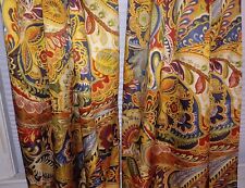 Pier 1 Imports Pair/2 Panels Window Curtains Darkening Paisley Tabs 50 x 84 Set for sale  Shipping to South Africa