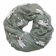 Bufanda de bucle con motivo de gato / bufanda redonda en gris claro gatos animales paño bufanda de bufanda de bufanda segunda mano  Embacar hacia Argentina