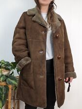 manteau cuir retourne vintage d'occasion  Saint-Brieuc