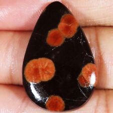 Natural PEANUT OBSIDIAN Pear Cabochon Loose Gemstone 29.90 CT 21x32x5 mm Cd_815, used for sale  Shipping to South Africa