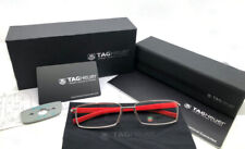 Used, Tag Heuer TH 8006 002 Silver Black Red Full rim Eyeglasses Frames Size 55-16-140 for sale  Shipping to South Africa