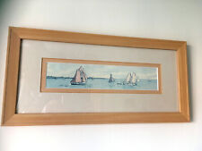 Watercolour print boats for sale  NOTTINGHAM