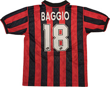 maglia calcio vintage AC Milan Baggio 1995 1996 Lotto Opel Scudetto Serie A home usato  Roma