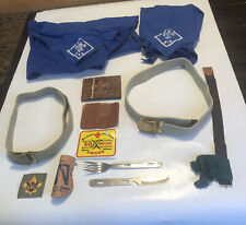 Vintage Mixed Lot Boy Scout BSA Belts, Emblems,Patches, Neckerchiefs, Silverware for sale  Shipping to South Africa