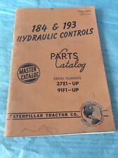 Usado, Libro de piezas de controles hidráulicos Cat Caterpillar 184 y 193 37E1-Up 91F1-Up D9 66a segunda mano  Embacar hacia Argentina