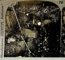 Miner Anthracite Coal Mine Scranton PA Photograph Keystone Stereoview Card for sale  Shipping to South Africa