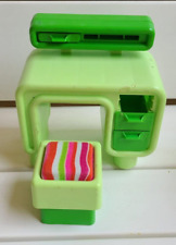 Usado, De colección 1977 Mattel verde muebles de escritorio y taburete juguete segunda mano  Embacar hacia Argentina
