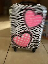 justice heart zebra suitcase for sale  Orlando