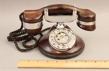 Antique Art Deco Mahogany Bakelite Chrome Automatic Electric Monophone Telephone for sale  Shipping to Canada