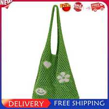 Bolsa de ombro de malha de grande capacidade bolsas de malha oca flor (verde), usado comprar usado  Enviando para Brazil