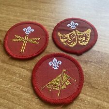 Three scout badges. for sale  BEDFORD