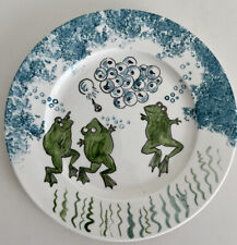 Charlotte Firman Flogs Leaping Plate Northington Co Hand Painted Collectible for sale  Shipping to South Africa