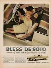 1959 De Soto Sport Sedan Car Auto Vintage Print Ad Automobile Swivel Seats USA for sale  Shipping to United Kingdom