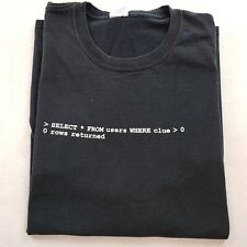 Camisa Geek Divertida Programador de Computadoras Y2K de Colección Selecciona Filas donde Usuario Hombres 2XL segunda mano  Embacar hacia Argentina