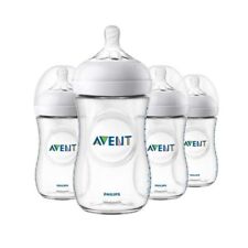 Philips AVENT Natural Baby Bottles Natural Response Manatee Design  9 oz 4 Pack, used for sale  Shipping to South Africa