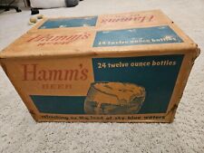 Caixa de papelão encerado Hamm's Beer serve em garrafas de 24x12 oz década de 1960, usado comprar usado  Enviando para Brazil