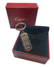 Cartier PORTACHIAVI KEY CASE mastline Nero Donna Autentico Usato Y1687 