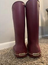 9 pink crocs rainboots for sale  Macon