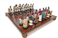 Chess Game Battle Of Waterloo Napoleon Vs. Wellington  Board & Pieces Polystone  for sale  Shipping to South Africa