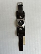 Puma Watch PO120 Rare Great Watch Heavy Leather Band Bikers Watch Stainless for sale  Shipping to South Africa