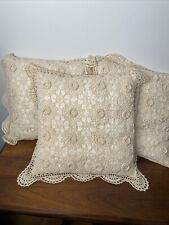 Crochet pillows ecru for sale  Madison