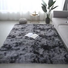 Large Area Rug Soft Shaggy Plush Dark Grey Tie Dye Carpet 160x230cm for sale  Shipping to South Africa