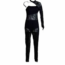 Tenth House Dance Women's Black One Piece Lace Jumpsuit Dance Costume for sale  Shipping to South Africa