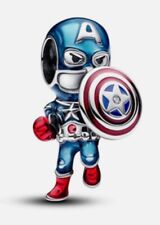 AUTÉNTICO Dije Marvel Los Vengadores Capitán América Pandora 793129C01 B72 segunda mano  Embacar hacia Mexico