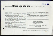 Gilbern 1800 correspondence for sale  UK