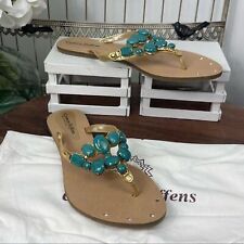 Sandálias tanga Carmen Steffens Vt Dourado feminina tamanho 9.feitas no Brasil. comprar usado  Enviando para Brazil