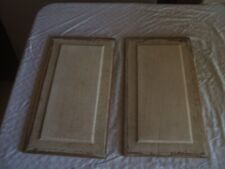 Salvage Repurpose Pair Of Wood Insert Panels White Brown  for sale  Shipping to South Africa