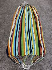 Colorful BOHO Hammock Striped Approx 7’ Long Beach for sale  Shipping to South Africa