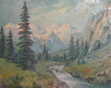 european oil painting mountain landscape for sale  Shipping to Canada