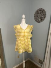 Womens blouses yellow for sale  Evans