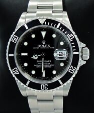 Rolex Submariner 16610 Oyster Fecha Ss Esfera Negra Bisel Reloj Grabado Modelo segunda mano  Embacar hacia Argentina