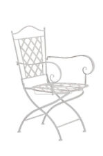 #LA100310/2104 Stuhl Adara antik weiß Gartenstuhl Lehnstuhl Metallstuhl gebraucht kaufen  Deutschland