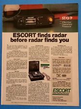 Receptor de aviso de radar ESCORT 1984 - Vintage página inteira impressão revista anúncio, usado comprar usado  Enviando para Brazil