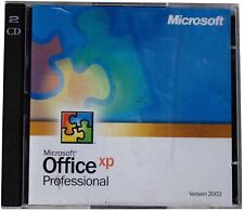 Used, MICROSOFT OFFICE XP PROFESSIONAL 2002 w/ KEY 2-Disc MS Excel Word Outlook PP Etc for sale  Shipping to South Africa