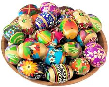 Pysanky Polskie Wielkanoc Ręcznie malowane drewniane jajka Pisankin - Zestaw 6 dużych jaj na sprzedaż  Wysyłka do Poland