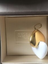 Used, BULGARI BVLGARI x MAROSO Heart Ceramic White And Gold Necklace Charm Italy RARE for sale  Jamaica