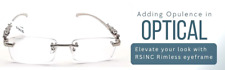 Óculos masculino RSINC importado sem aro metal prata pantera 31368665 CARRINHO A1 comprar usado  Enviando para Brazil
