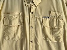 Dakota Grizzly Men's Long Sleeve  Button Down Yellow Shirt Sz XXL - Fishing for sale  Shipping to South Africa
