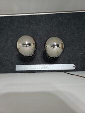 Williams Sonoma Set Of 2 Round Finials For 2" Curtain Rod Polished Nickel Finish for sale  Shipping to South Africa