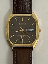 Relógio Cardinal Analógico Vintage Japão 2834 Ouro e Marrom Face Data Francesa/Inglês comprar usado  Enviando para Brazil
