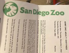 1 zoo ticket for sale  San Diego