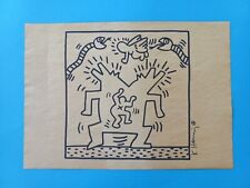 KEITH HARING, ACUARELA SOBRE PAPEL - UN HERMOSO DIBUJO segunda mano  Embacar hacia Argentina