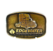 Vintage Edgewater International Truckers Fivela de Cinto Big Rig Tractor Trailer comprar usado  Enviando para Brazil