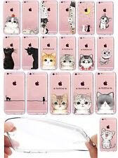 Capa transparente fina transparente silicone macio iPhone 6 6S gatos gatinhos animais de estimação fofa comprar usado  Enviando para Brazil